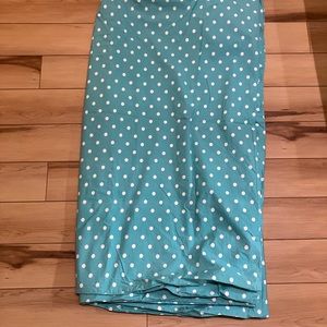 PB Teen Dottie duvet cover Aqua Pool Blue w/white polka dots, Pottery Barn Teen